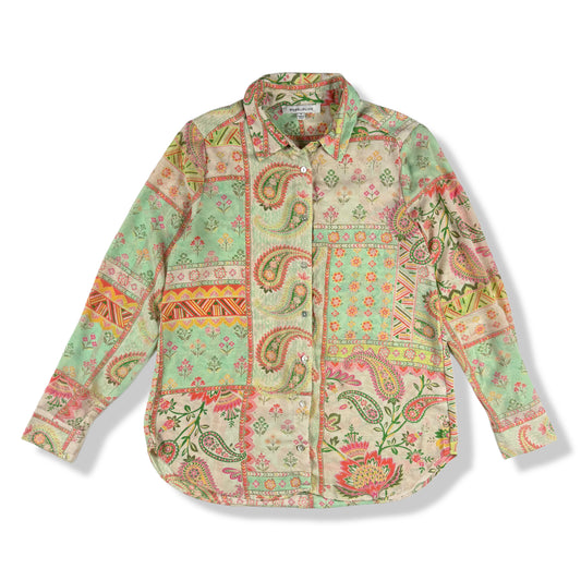BLUSA CON ESTAMPADO PAISLEY MANGA LARGA | ROSE + OLIVE | TALLA S