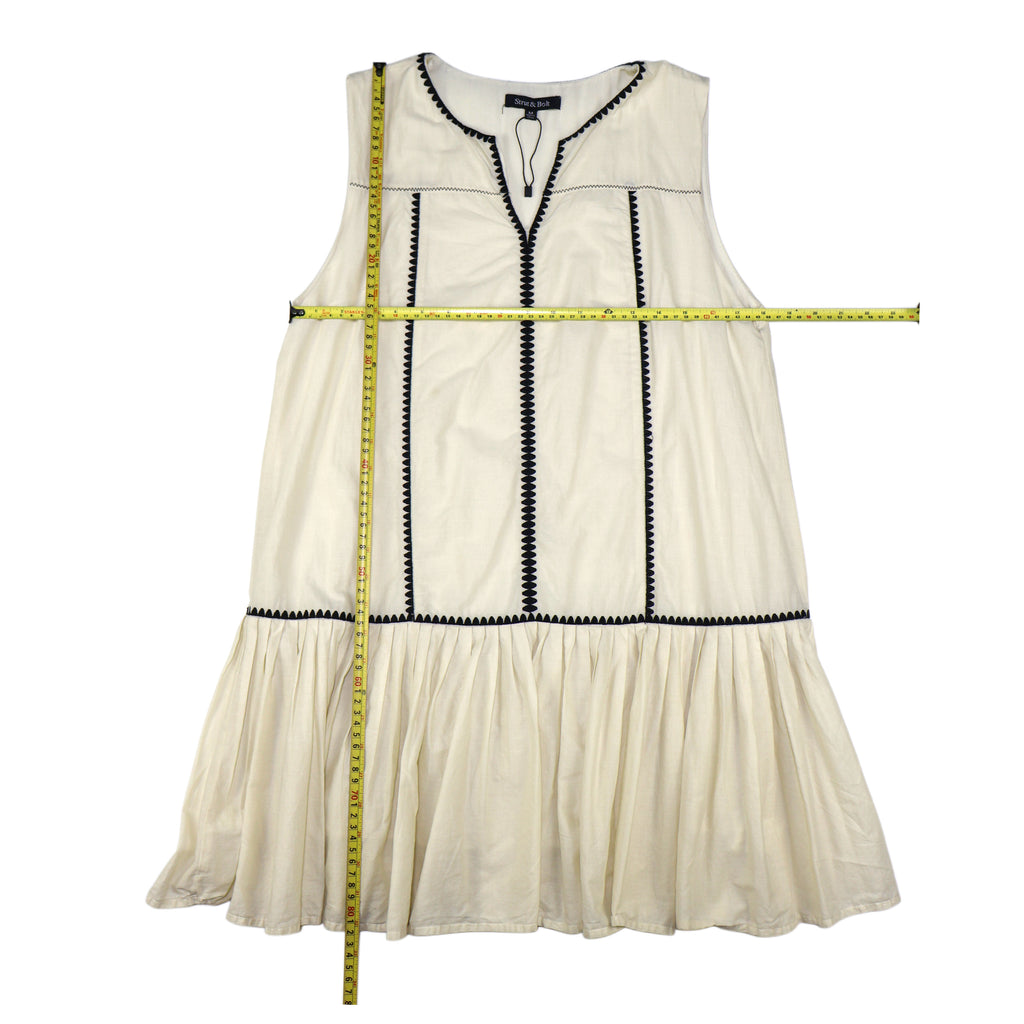 VESTIDO SIN MANGAS CORTE PEPLUM | STRUT & BOLT | TALLA M