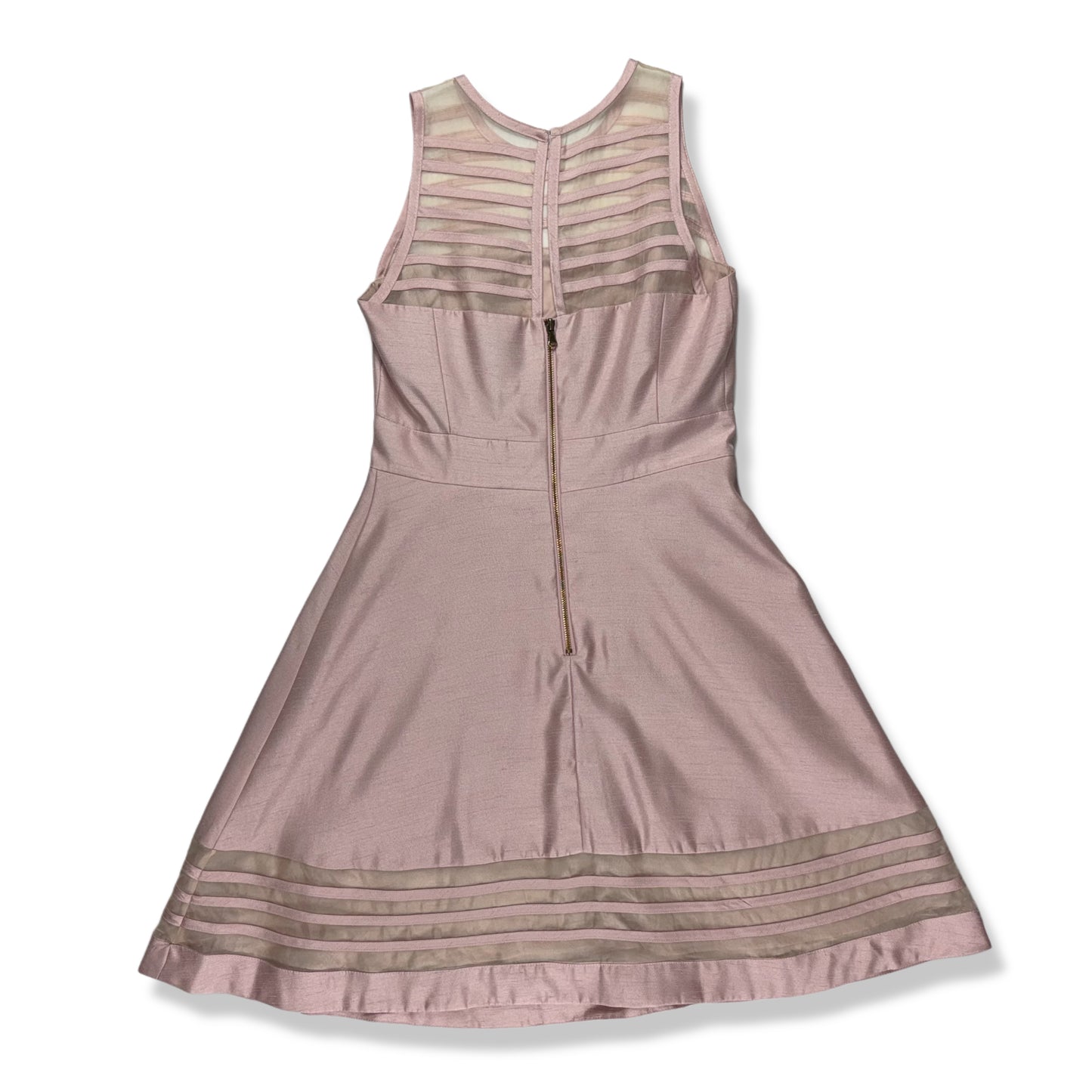 VESTIDO MIDI CON PANEL TRANSPARENTE | TAYLOR | TALLA 8