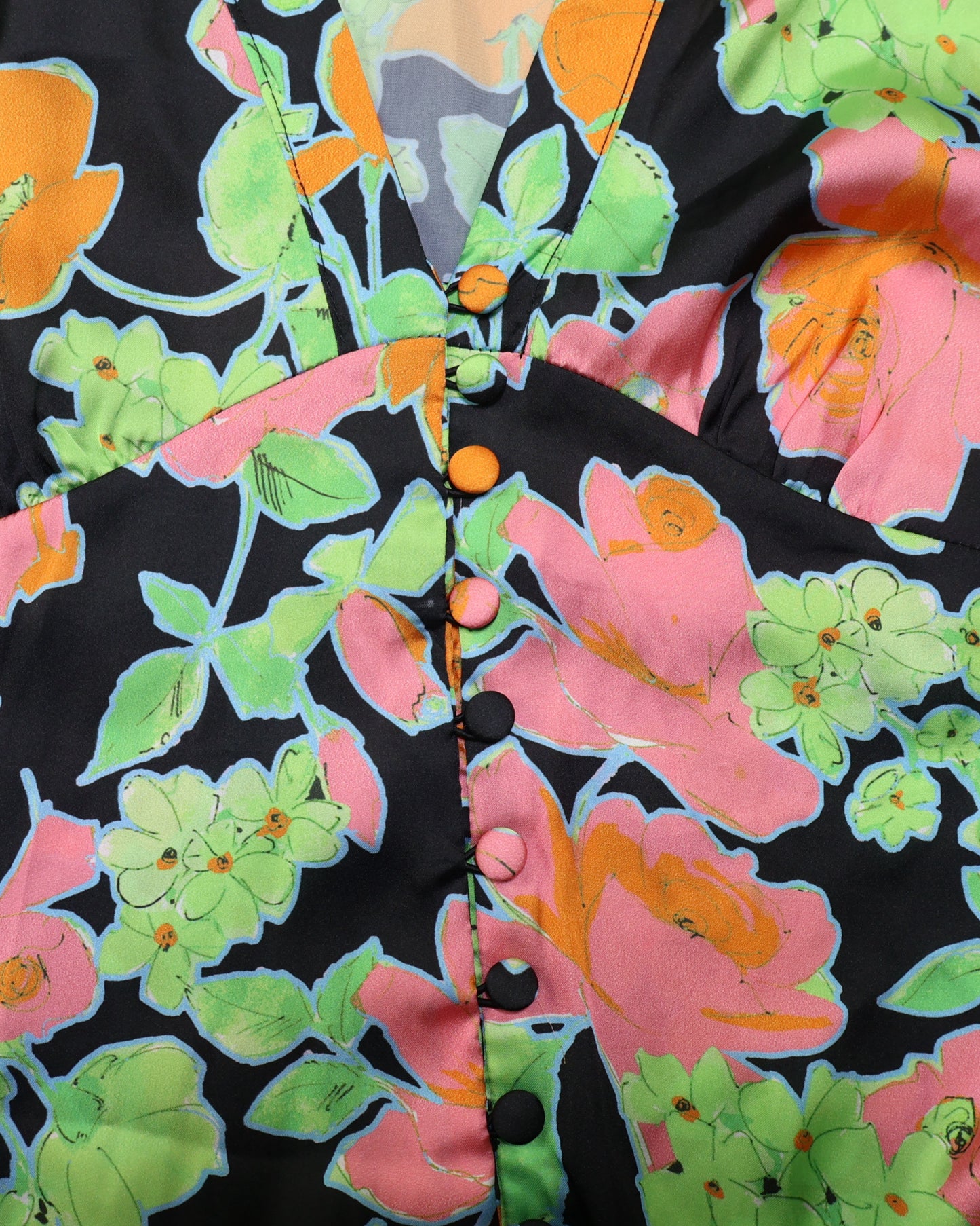 NUEVO CON ETIQUETA | VESTIDO MIDI FLORAL SATINADO MANGA LARGA | ASOS DESIGN | TALLA 6 (M)