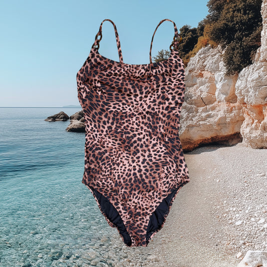 TRAJE DE BAÑO ONE-PIECE ANIMAL PRINT | TIME AND TRU | XL