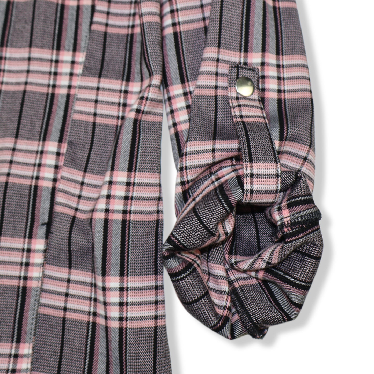 BLAZER DE CUADROS ROSA Y NEGRO DE MANGAS 3/4 | STRADIVARIUS | TALLA S