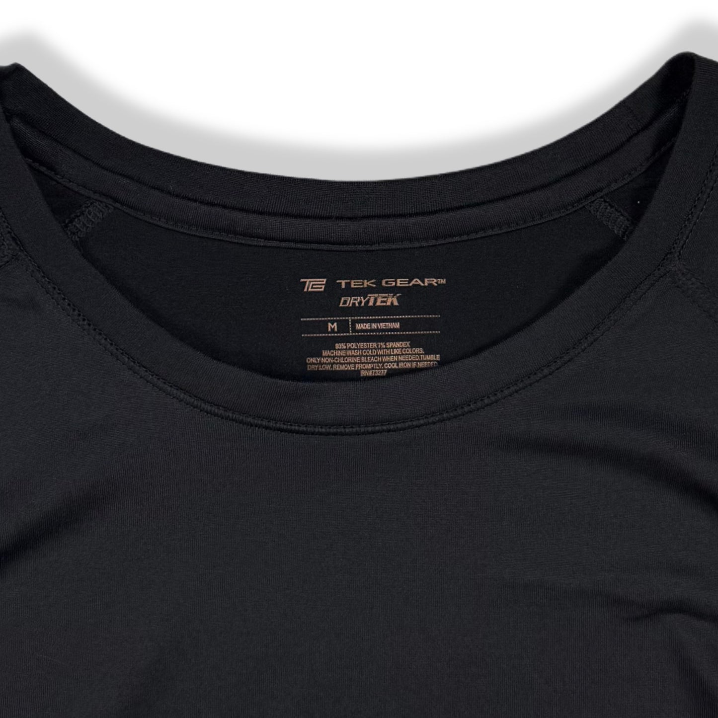 CAMISETA DEPORTIVA NEGRA MANGA LARGA | TEK GEAR | TALLA M