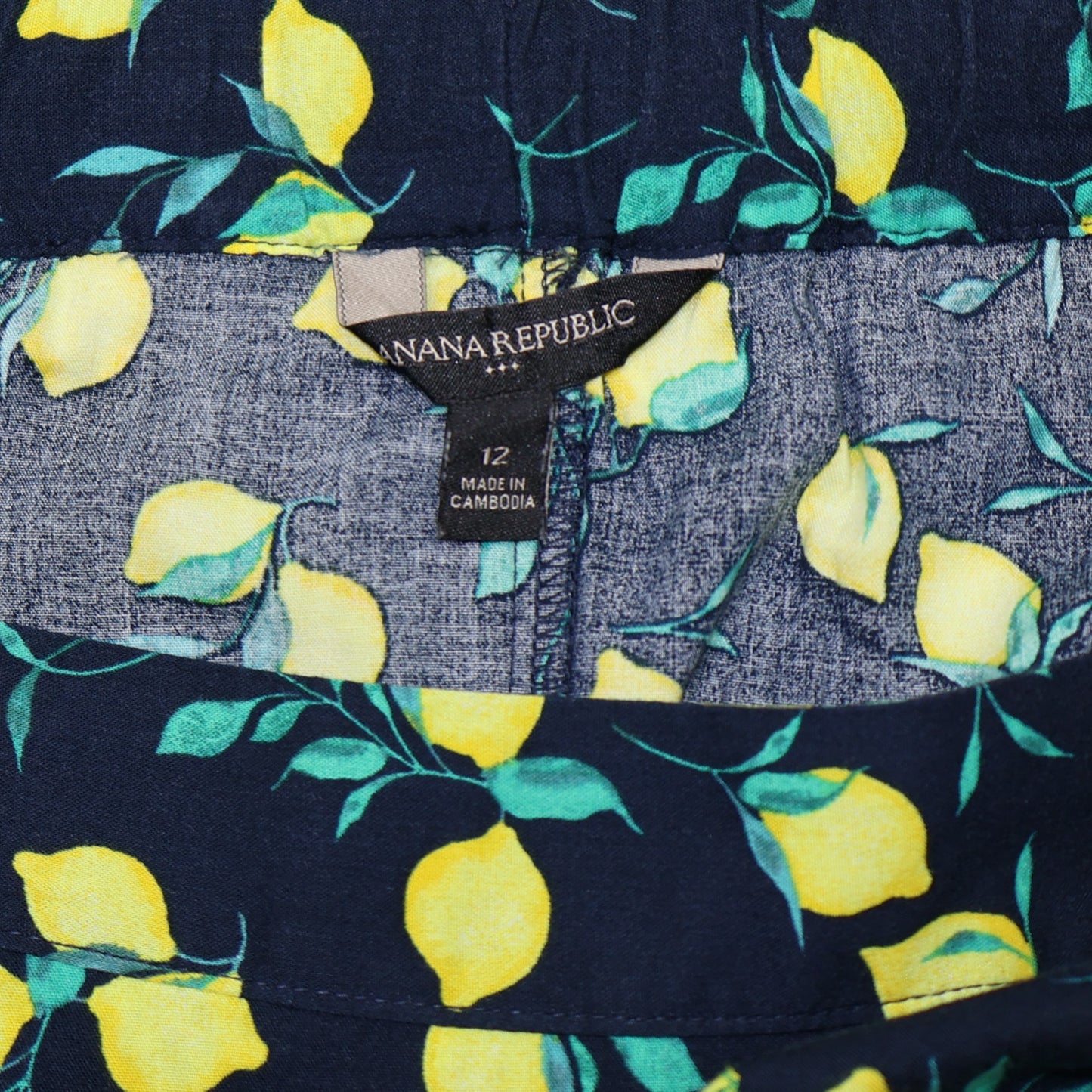 FALDA CRUZADA CON ESTAMPADO DE LIMONES | BANANA REPUBLIC | TALLA 12