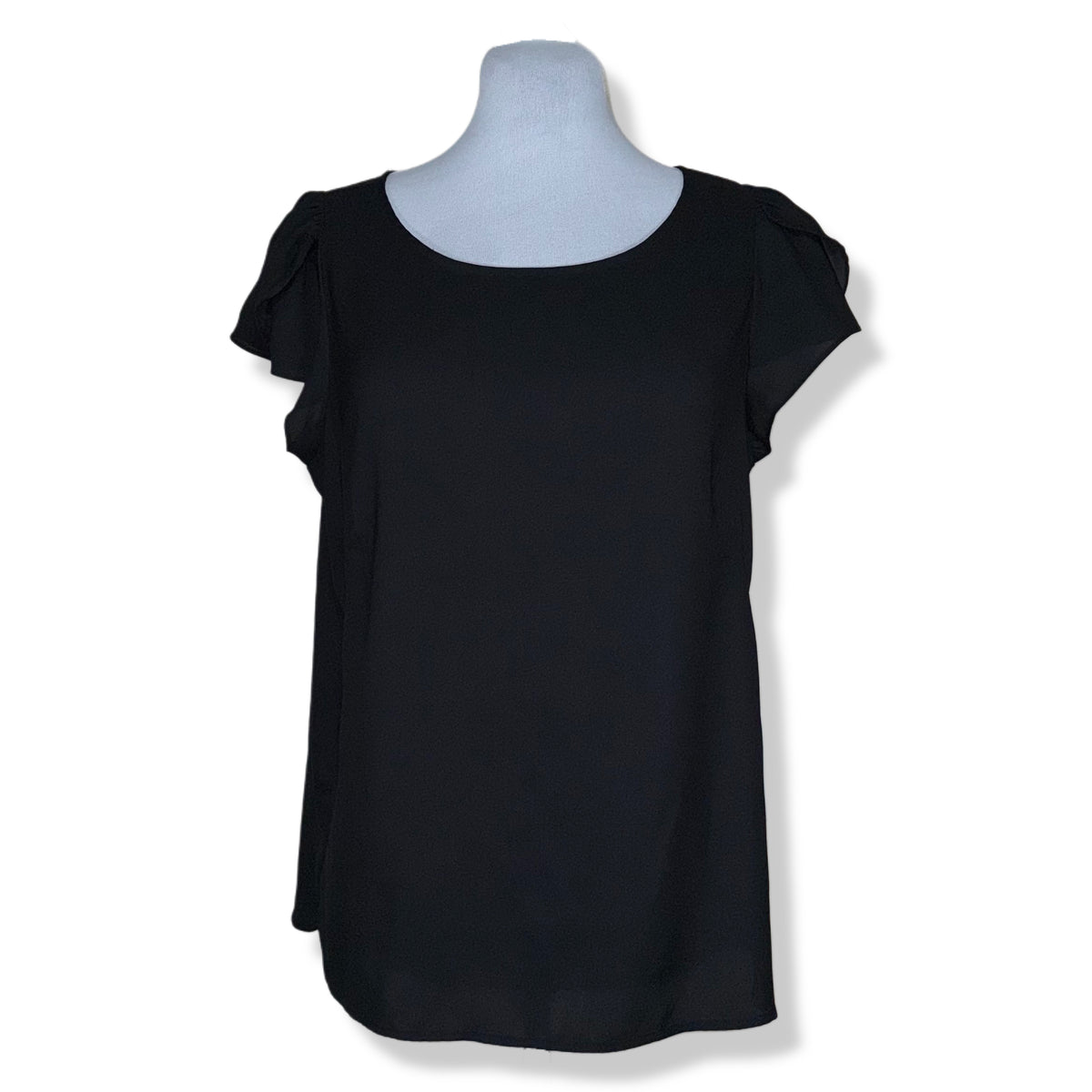 BLUSA NEGRA CON BOTONES | LOFT | TALLA L