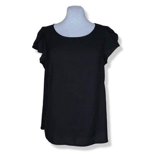 BLUSA NEGRA CON BOTONES | LOFT | TALLA L