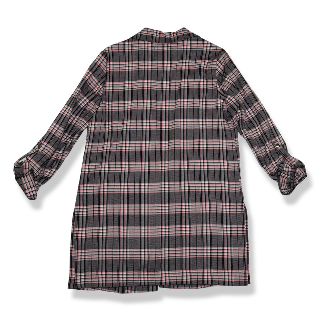 BLAZER DE CUADROS ROSA Y NEGRO DE MANGAS 3/4 | STRADIVARIUS | TALLA S