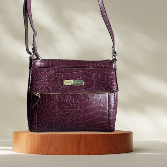 CARTERA CROSSBODY VINTAGE TEXTURA COCODRILO | LIZ CLAIBORNE