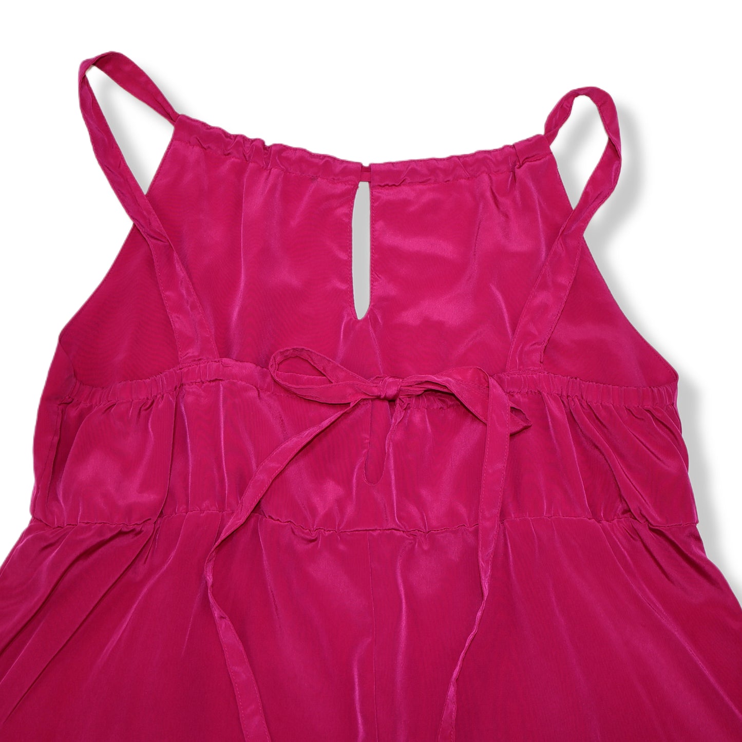 VESTIDO LARGO FUCSIA Y NARANJA | OLD NAVY | TALLA S