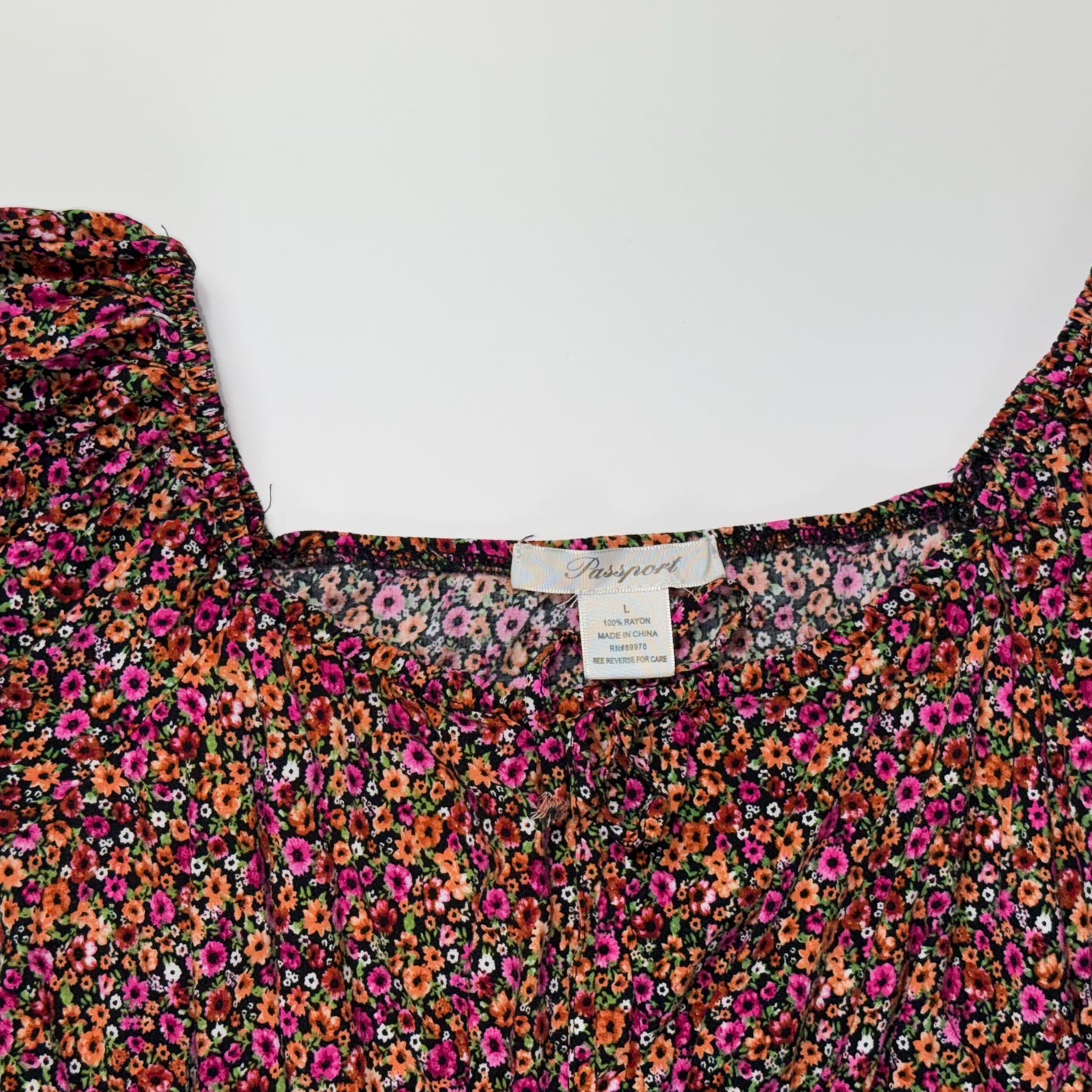 VESTIDO CON ESTAMPADO DE FLORES | PASSPORT | TALLA L