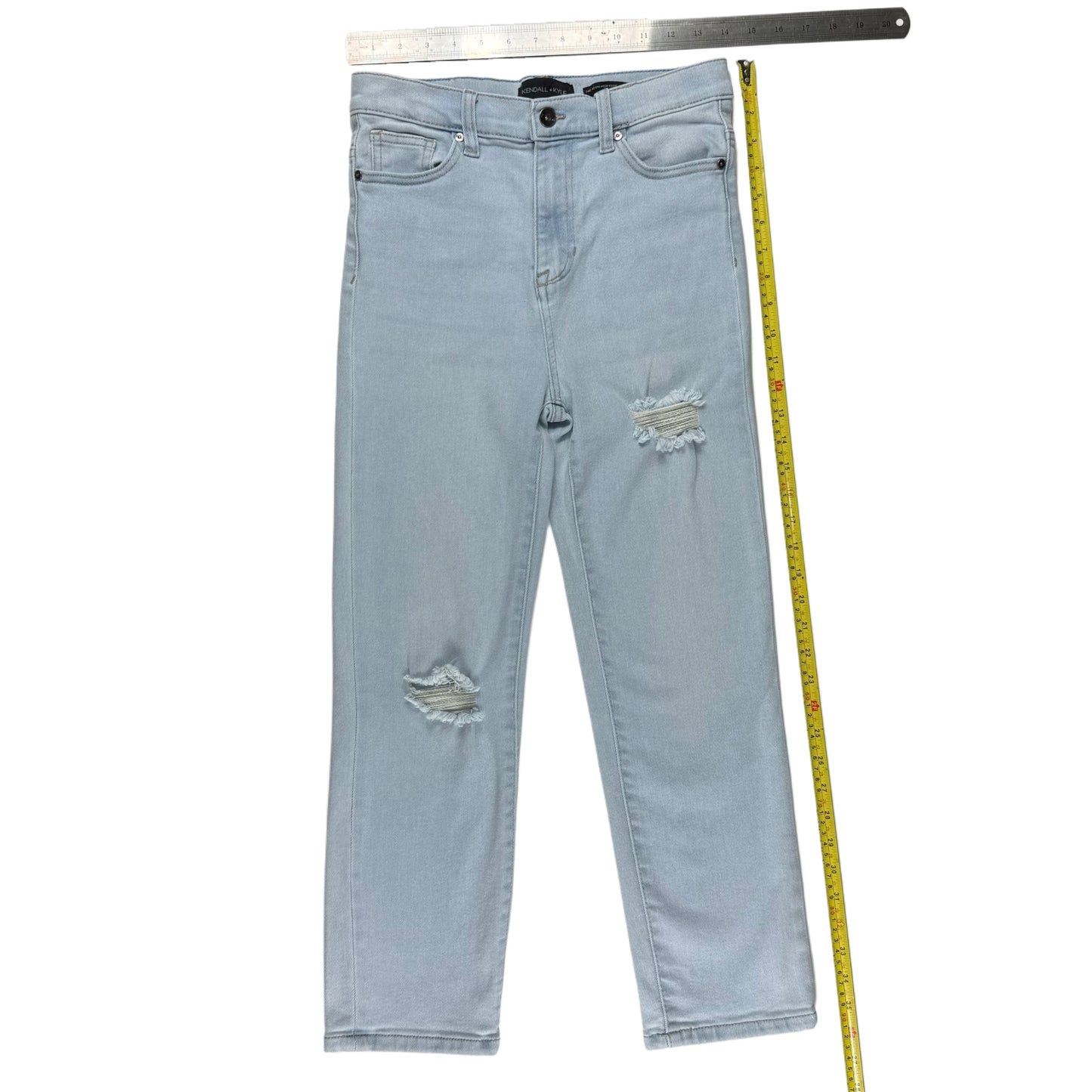 JEANS RECTO TIRO ALTO LAVADO CLARO | KENDALL + KYLIE | TALLA 28