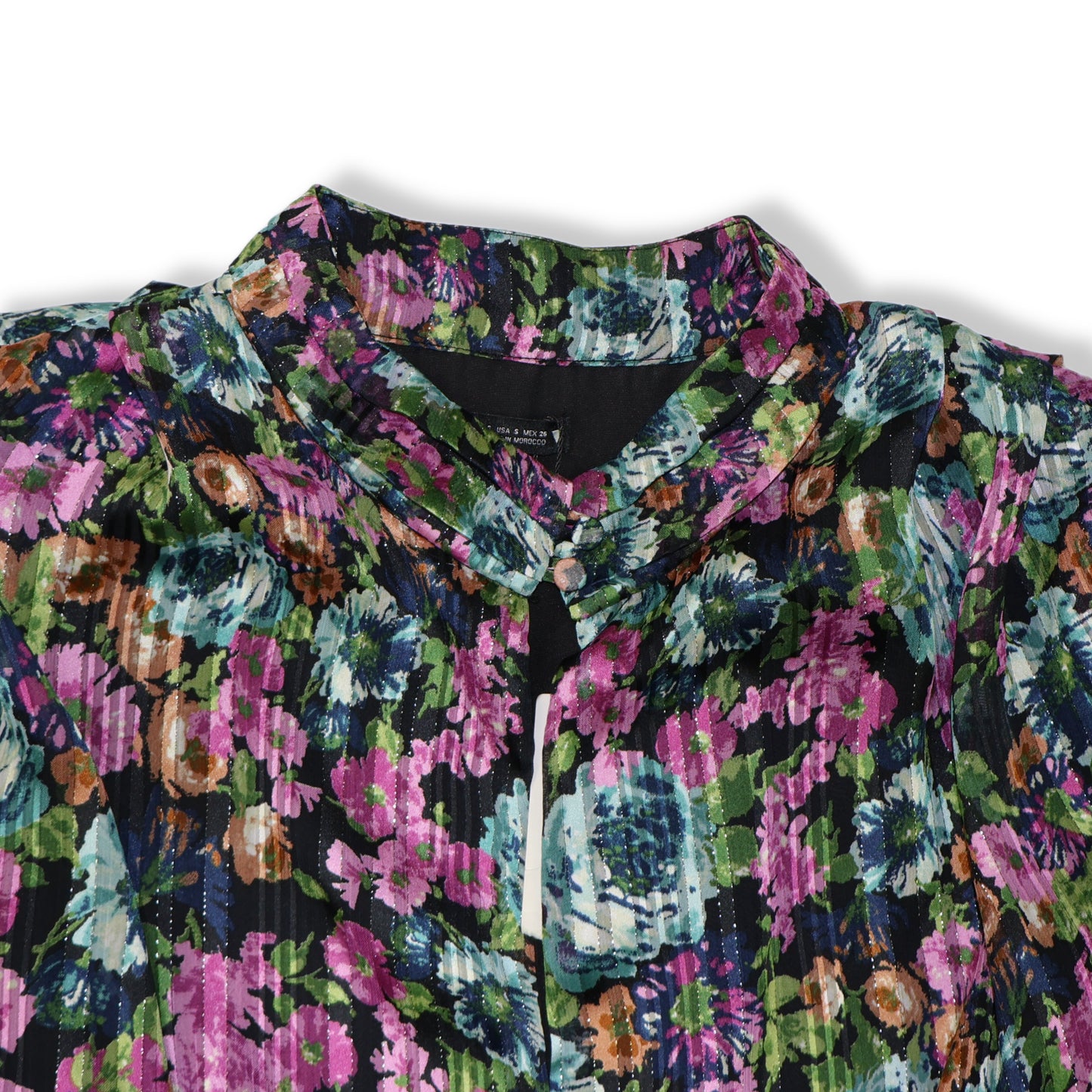 NUEVO CON ETIQUETA | VESTIDO CORTO CON ESTAMOADO FLORAL | ZARA | TALLA S