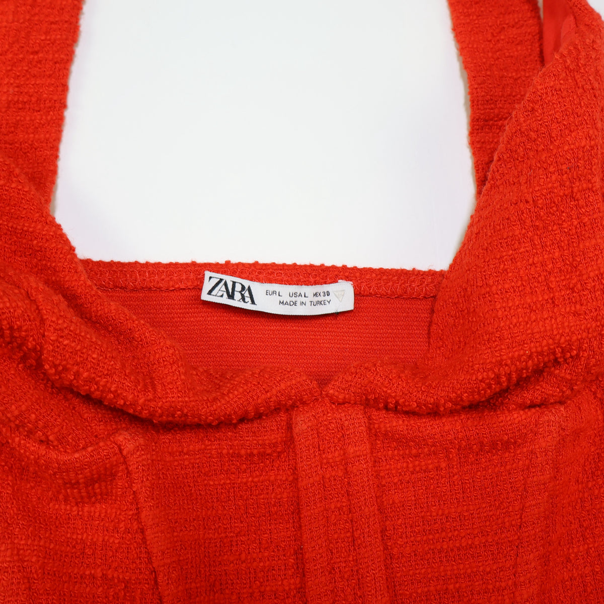 TOP TIPO CORSET ROJO TEXTURIZADO | ZARA | TALLA L