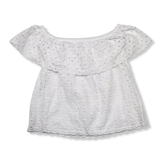 BLUSA OFF-SHOULDER CON BORDADO INGLÉS | TALLA S