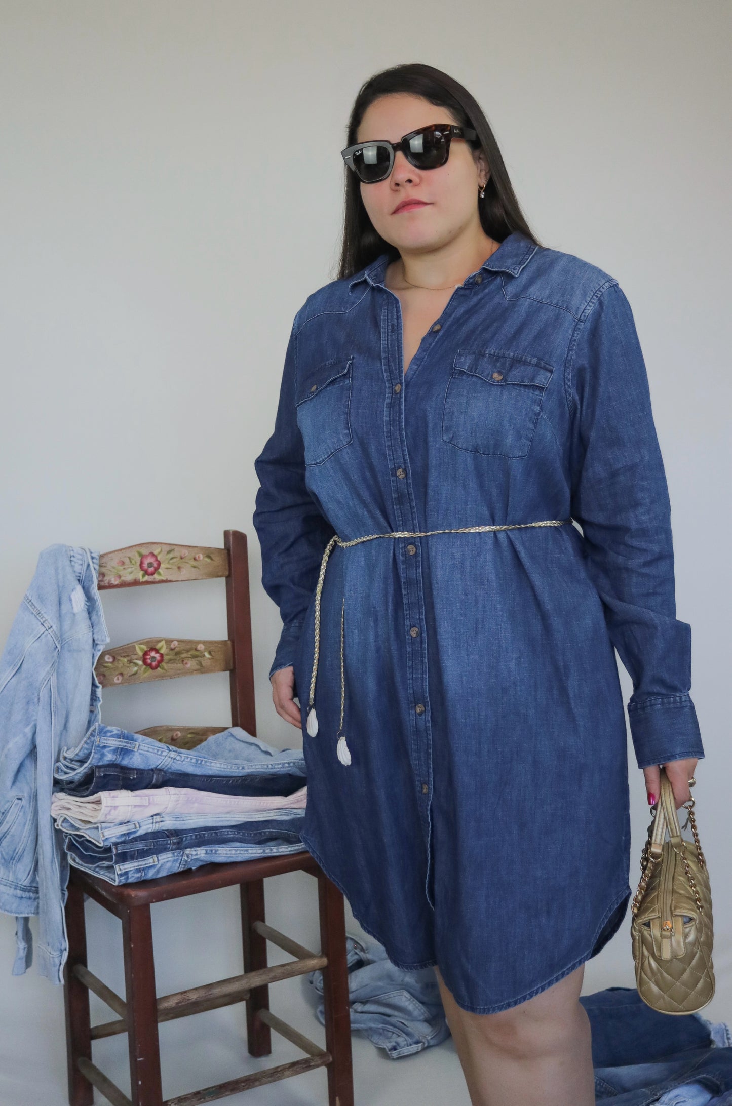 VESTIDO CAMISERO DENIM | MERONA | XXL