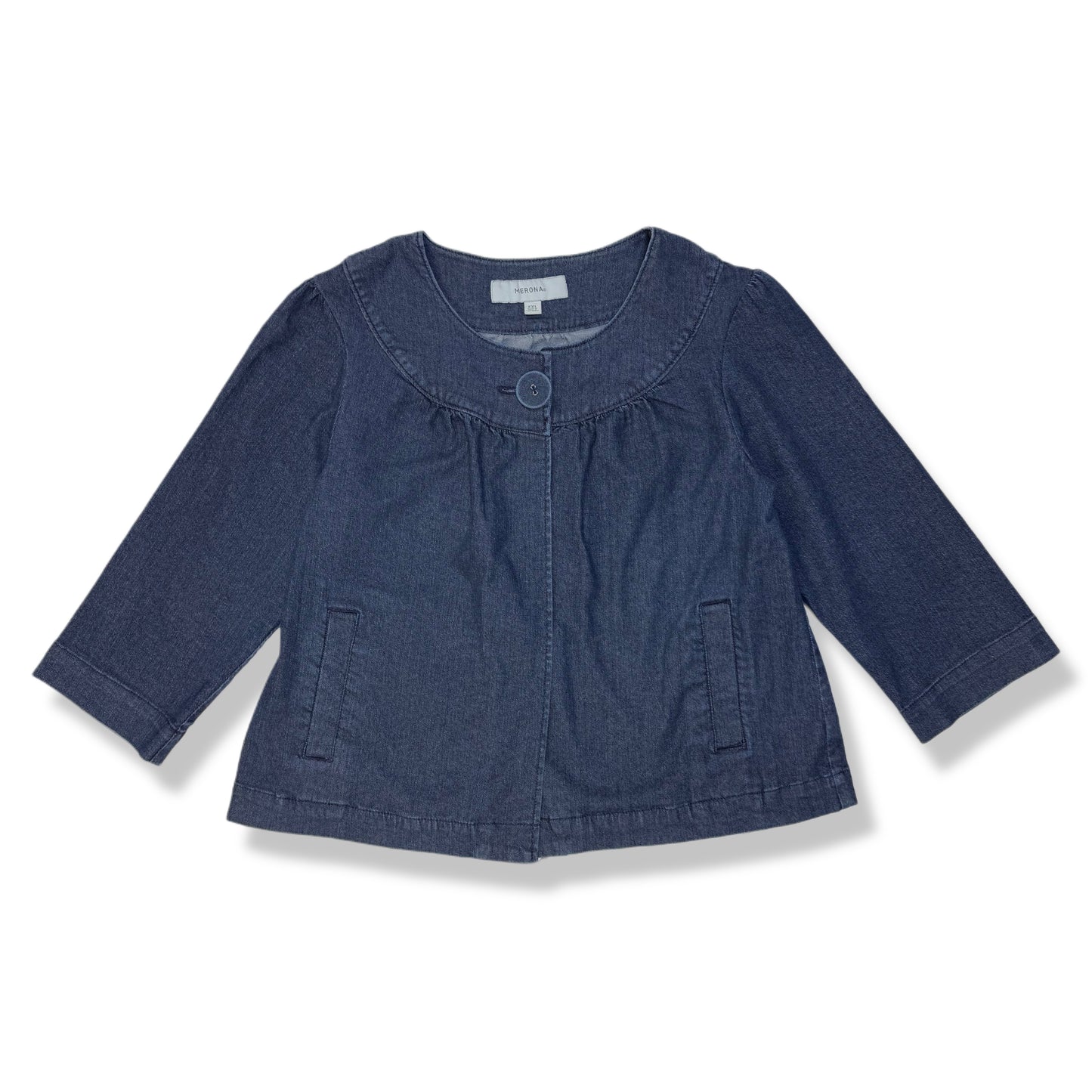CHAQUETA JEAN AZUL OSCURO MANGA TRES CUARTOS | MERONA | TALLA XXL
