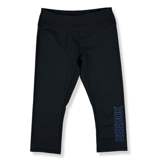 LEGGINGS DEPORTIVOS NEGROS 3/4 CON LOGO LATERAL | REEBOK | TALLA M
