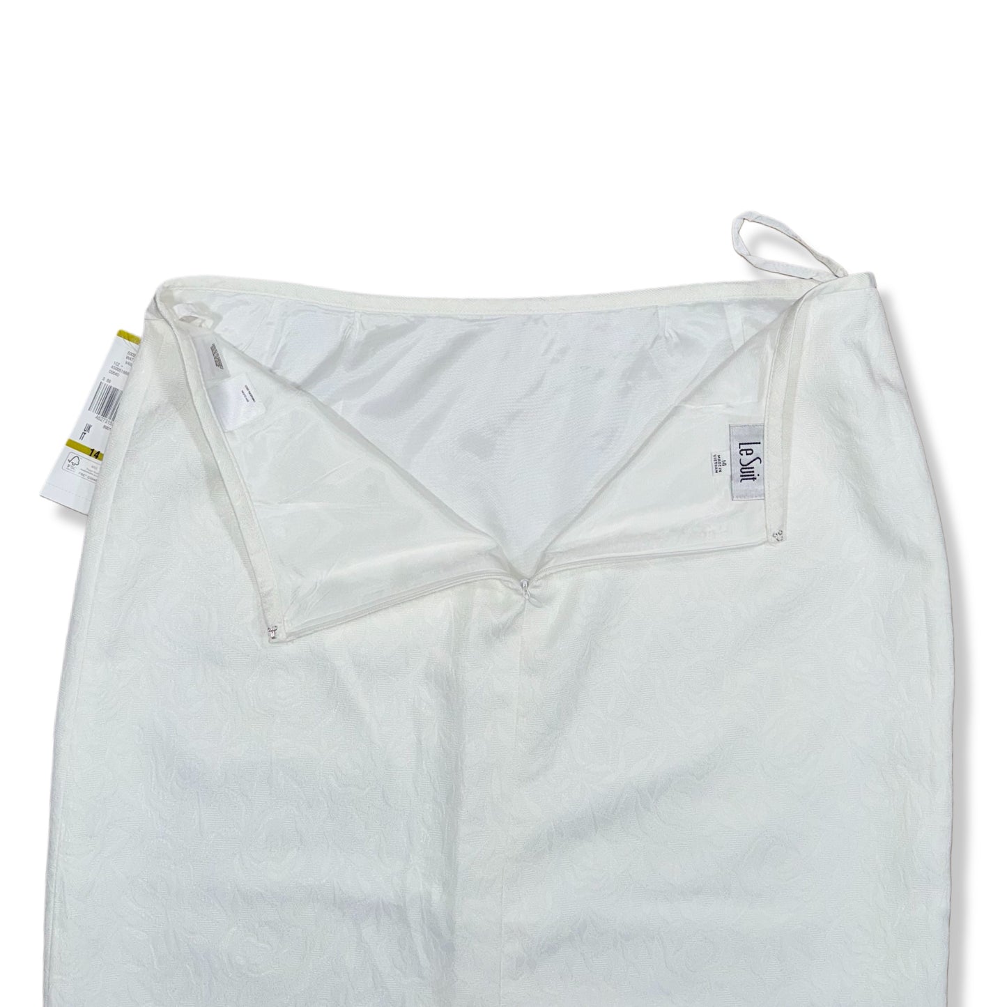 NUEVA CON ETIQUETA | FALDA LÁPIZ BLANCA TEXTURIZADA | LE SUIT | TALLA 14