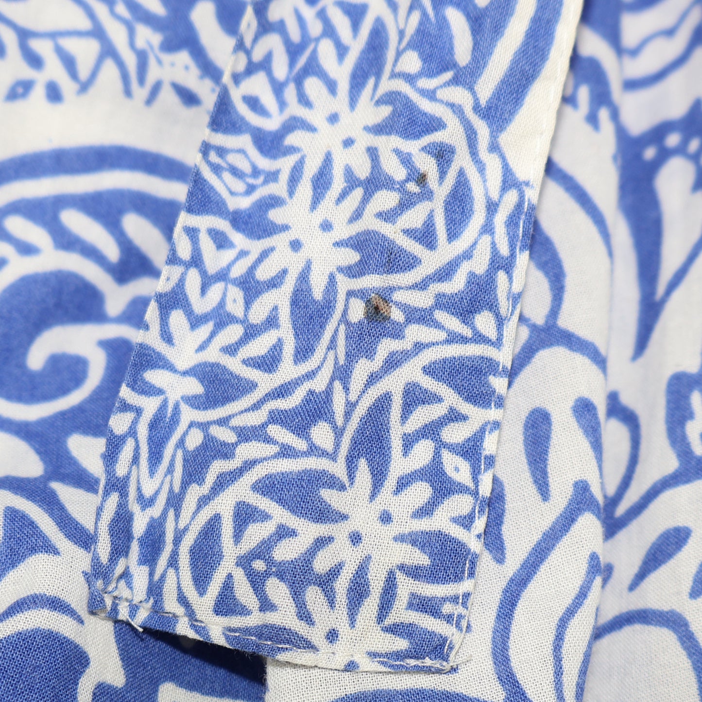 VESTIDO MINI CON ESTAMPADO AZUL Y BLANCO MANGA LARGA | ZARA | TALLA S