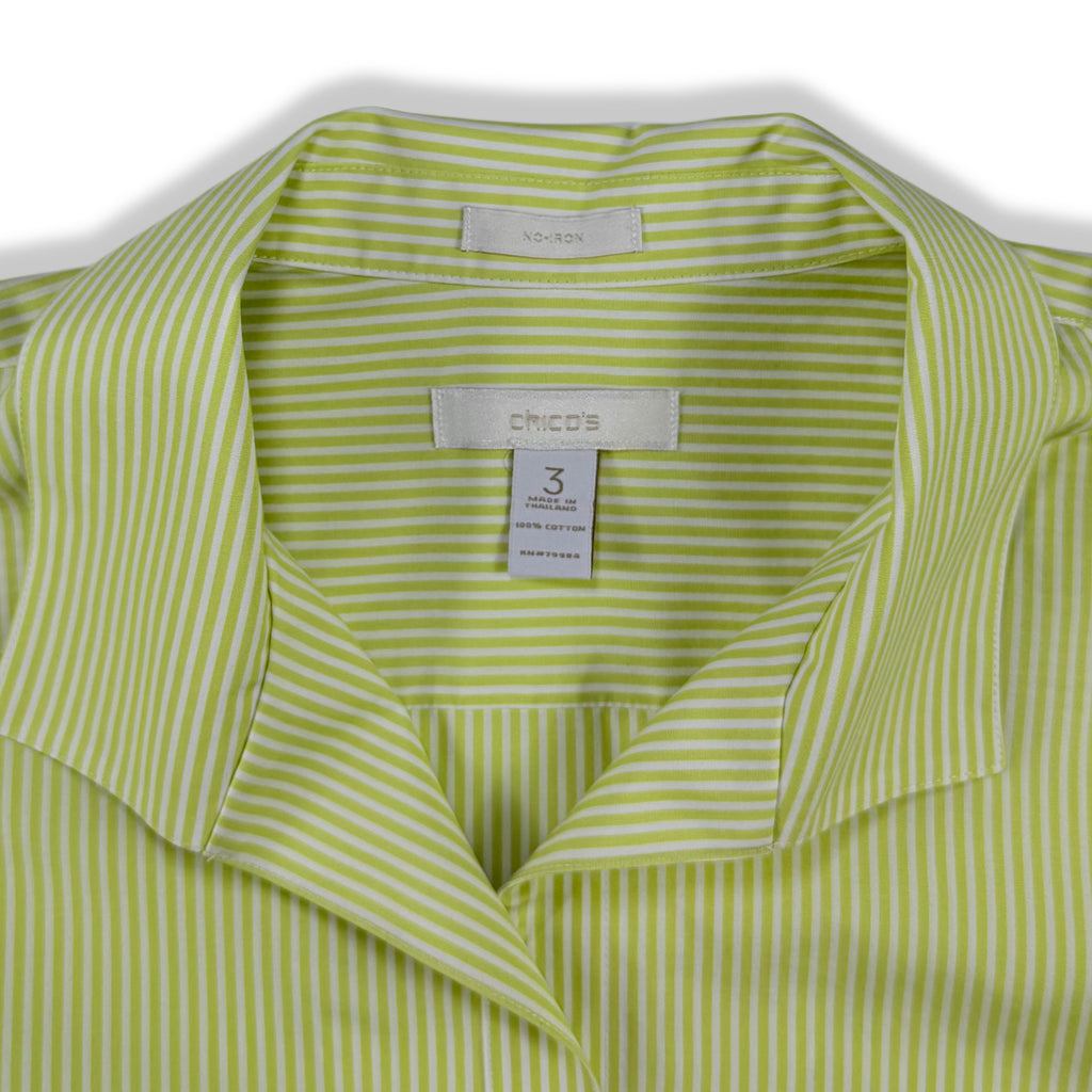 CAMISA LIMA DE RAYAS | CHICO’S | TALLA XL