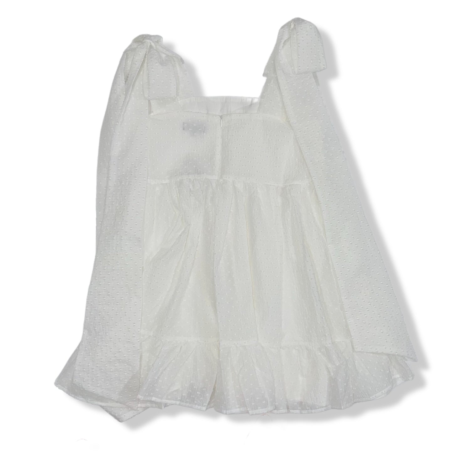 VESTIDO MINI BLANCO CON LAZOS | SISTER JANE | TALLA S