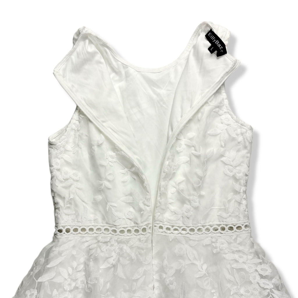 VESTIDO BLANCO BORDADO PARA ADOLESCENTE | EILLYBAZAR | TALLA L (JUNIOR)