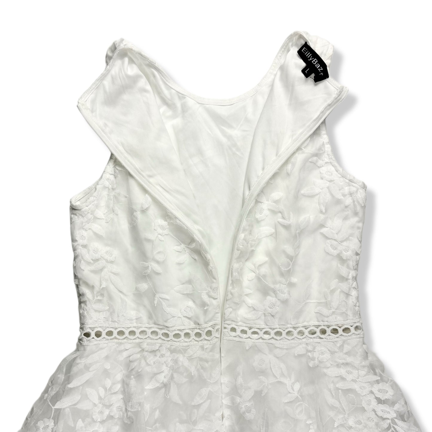 VESTIDO BLANCO BORDADO JUNIOR | EILLYBAZAR | TALLA L