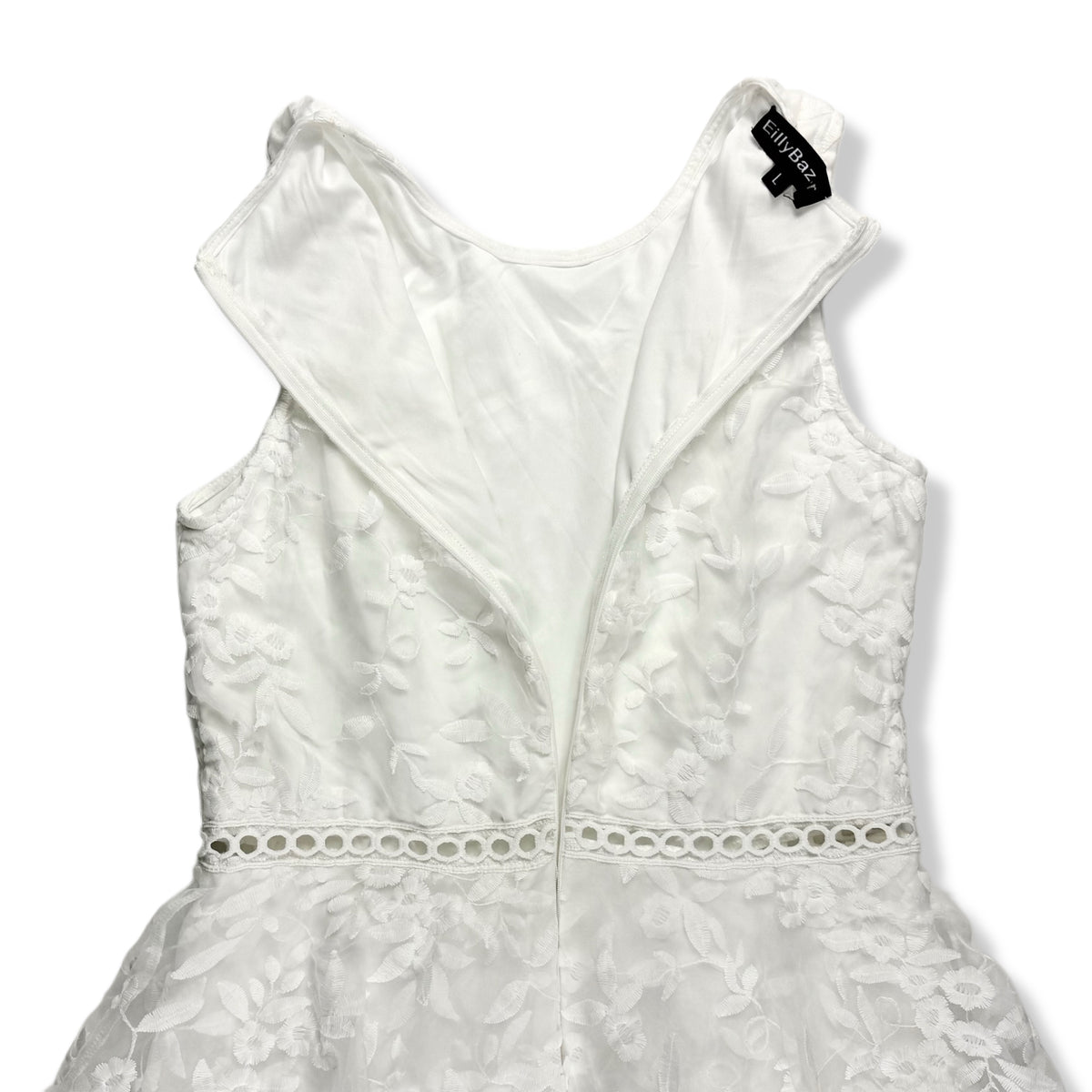 VESTIDO BLANCO BORDADO PARA ADOLESCENTE | EILLYBAZAR | TALLA L (JUNIOR)