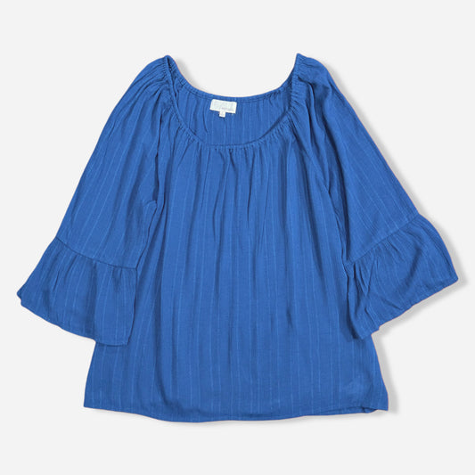 BLUSA MANGA ACAMPANADA AZUL | DEPT222 | L