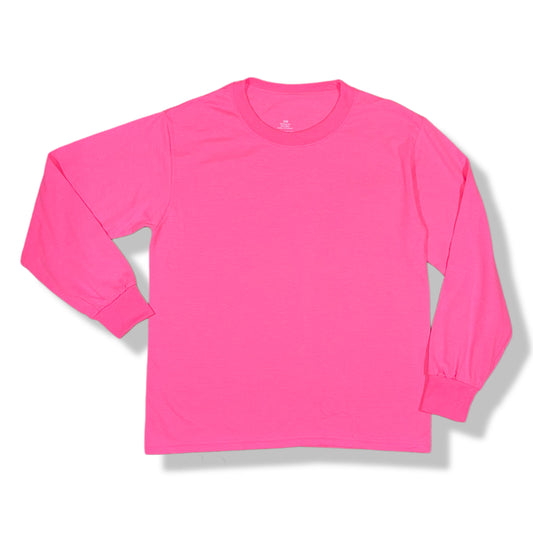 CAMISETA MANGA LARGA ROSADA NEÓN | TALLA S