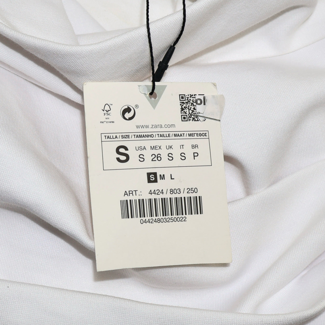 NUEVO CON ETIQUETA | TOP ASIMÉTRICO BLANCO | ZARA | TALLA S
