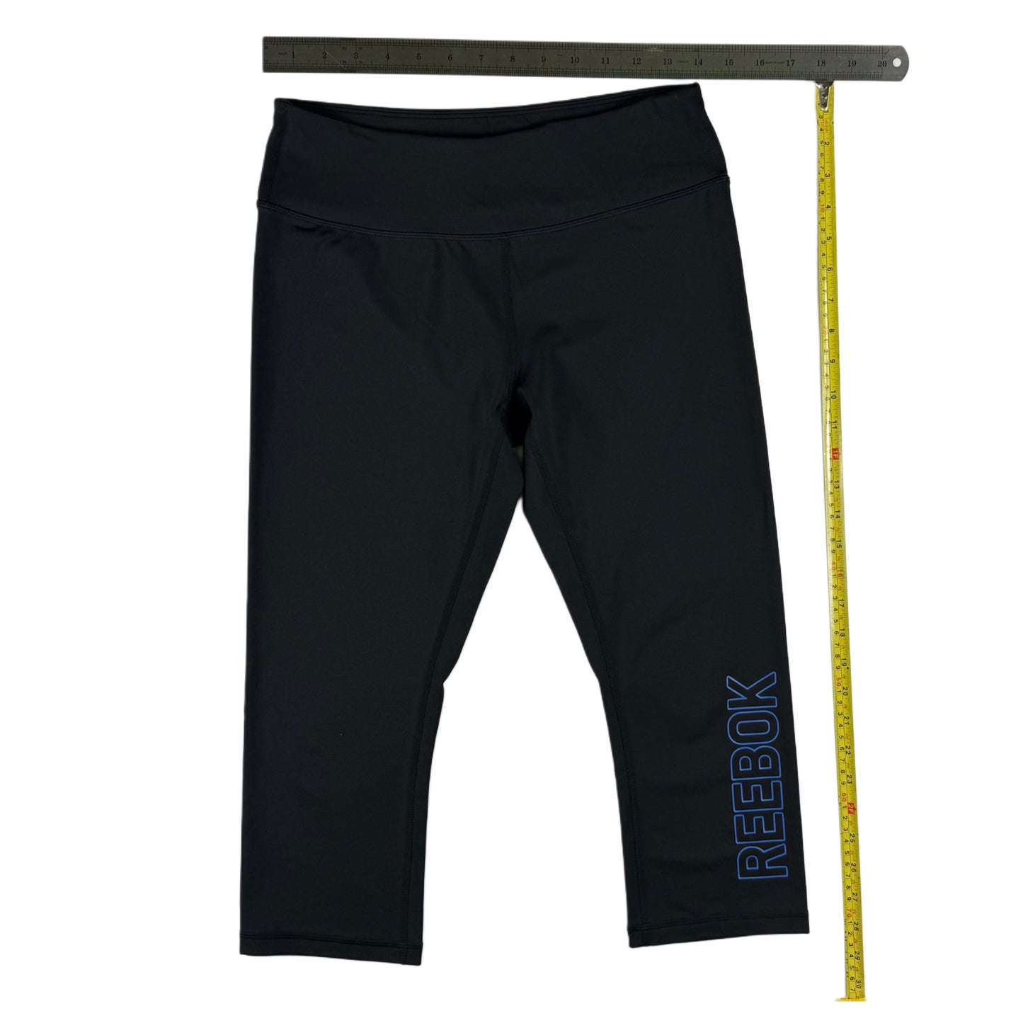 LEGGINGS DEPORTIVOS NEGROS 3/4 CON LOGO LATERAL | REEBOK | TALLA M
