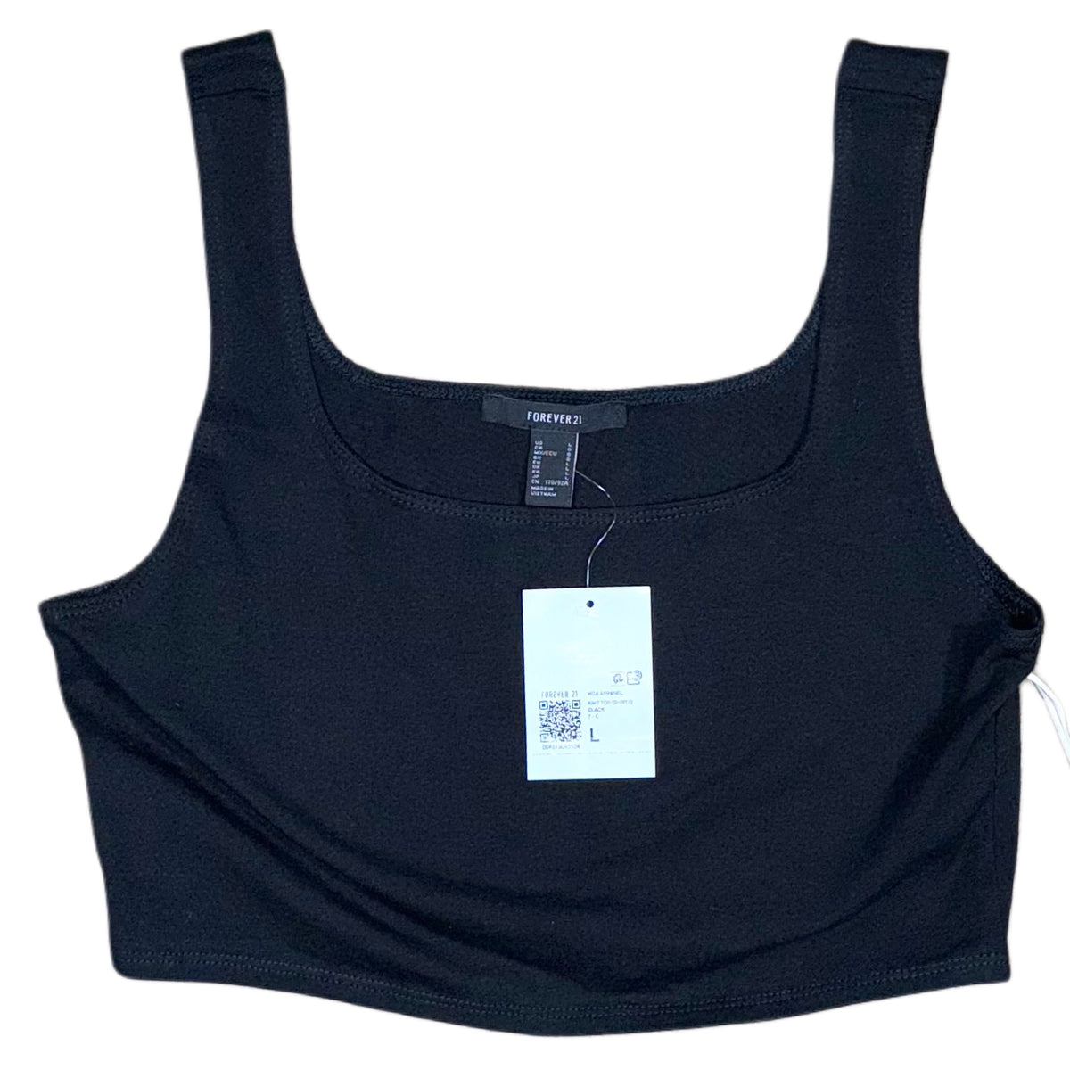 CROP TOP NEGRO | FOREVER 21 | L