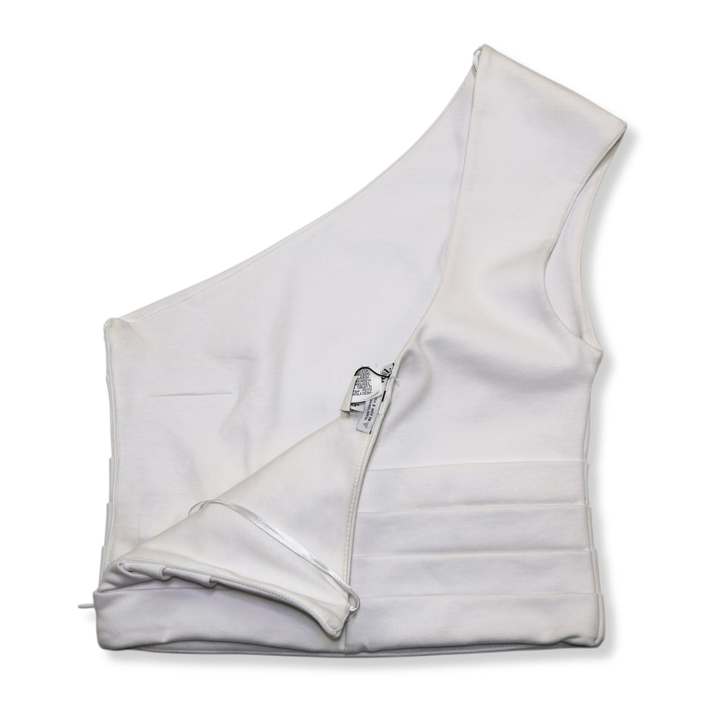 NUEVO CON ETIQUETA | TOP ASIMÉTRICO BLANCO | ZARA | TALLA S