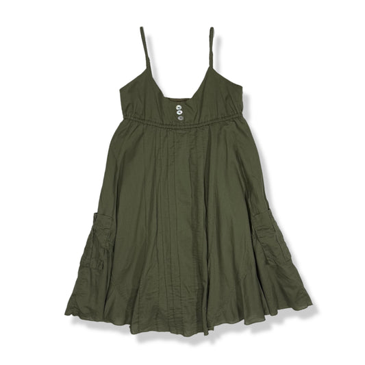 VESTIDO MIDI VERDE OLIVA | MAX RAVE | XS