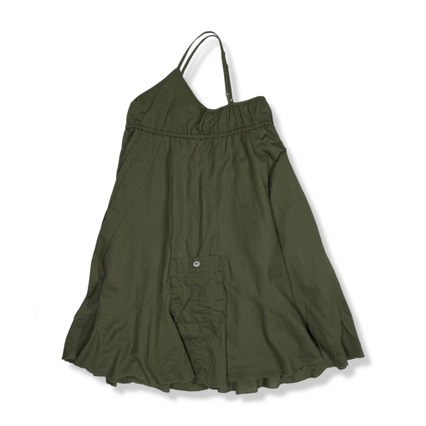 VESTIDO MIDI VERDE OLIVA | MAX RAVE | XS