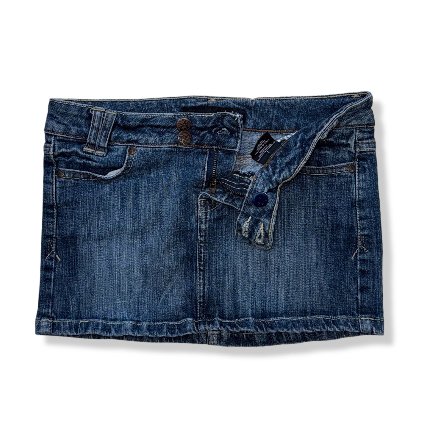 LOW-RISE MINI SKIRT | ANCHOR BLUE | 1