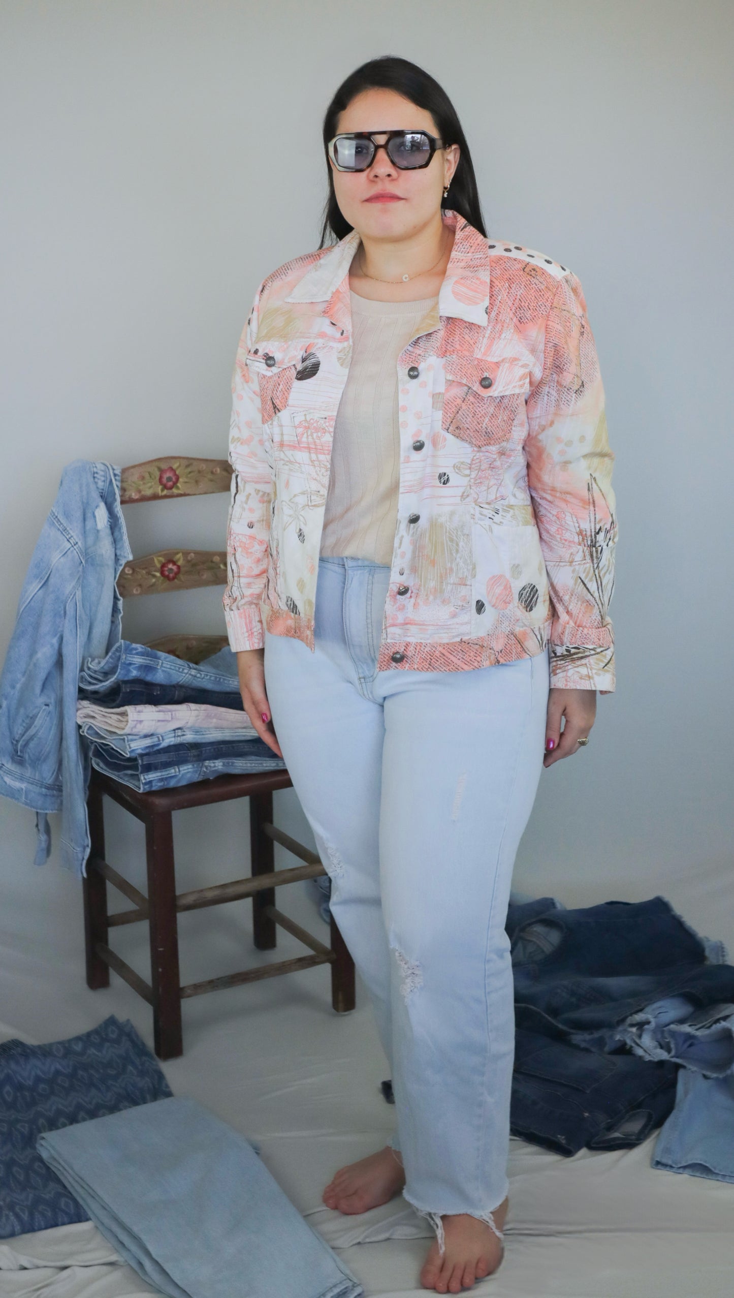 JEANS RECTOS CON BORDADO FLORAL | LAUREN CONRAD | 12