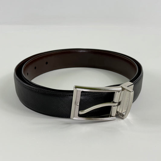 CINTURÓN REVERSIBLE DE CUERO GENUINO | PERRY ELLIS | 34