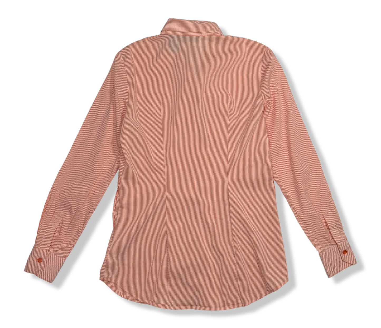 CAMISA DE RAYAS ANARANJADA | NEW YORK & COMPANY | TALLA S