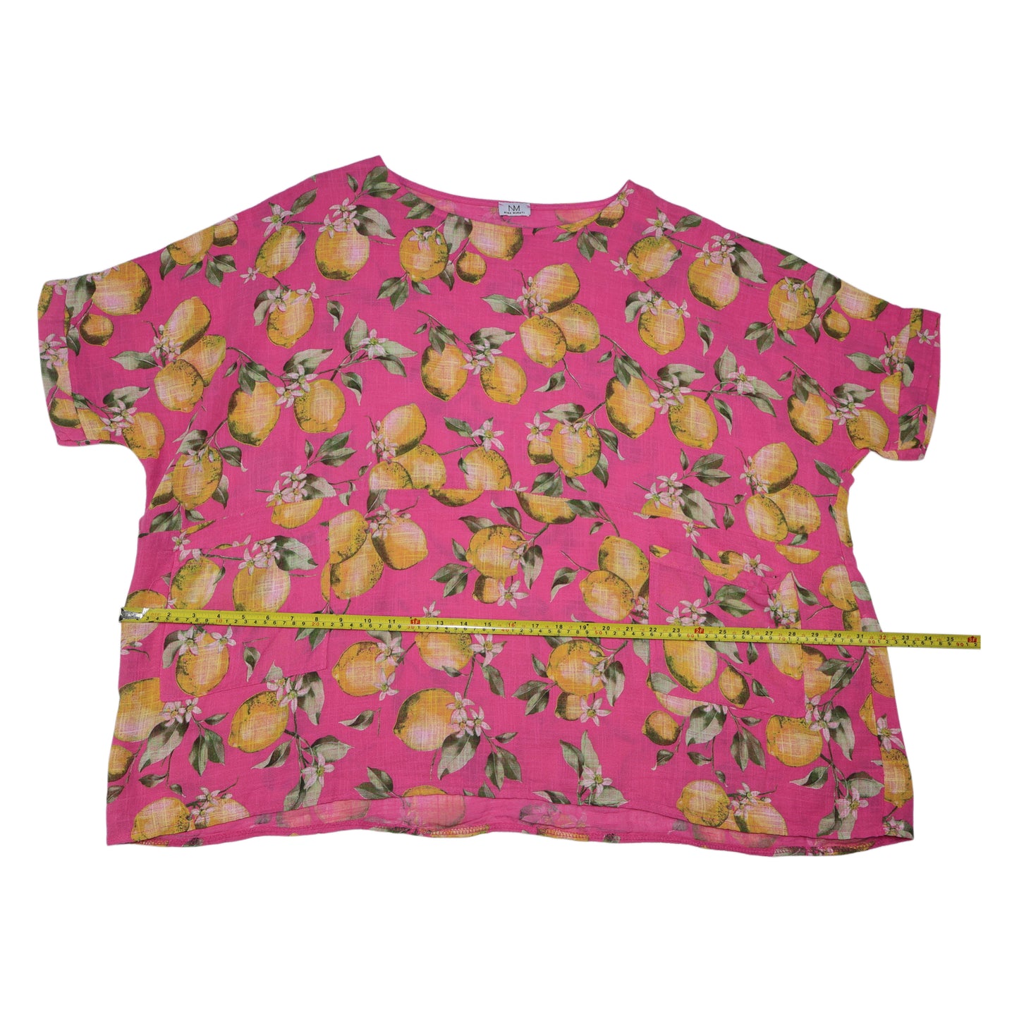 BLUSA ROSADA CON ESTAMPADO DE LIMONES | NINA MURATI | TALLA 2X