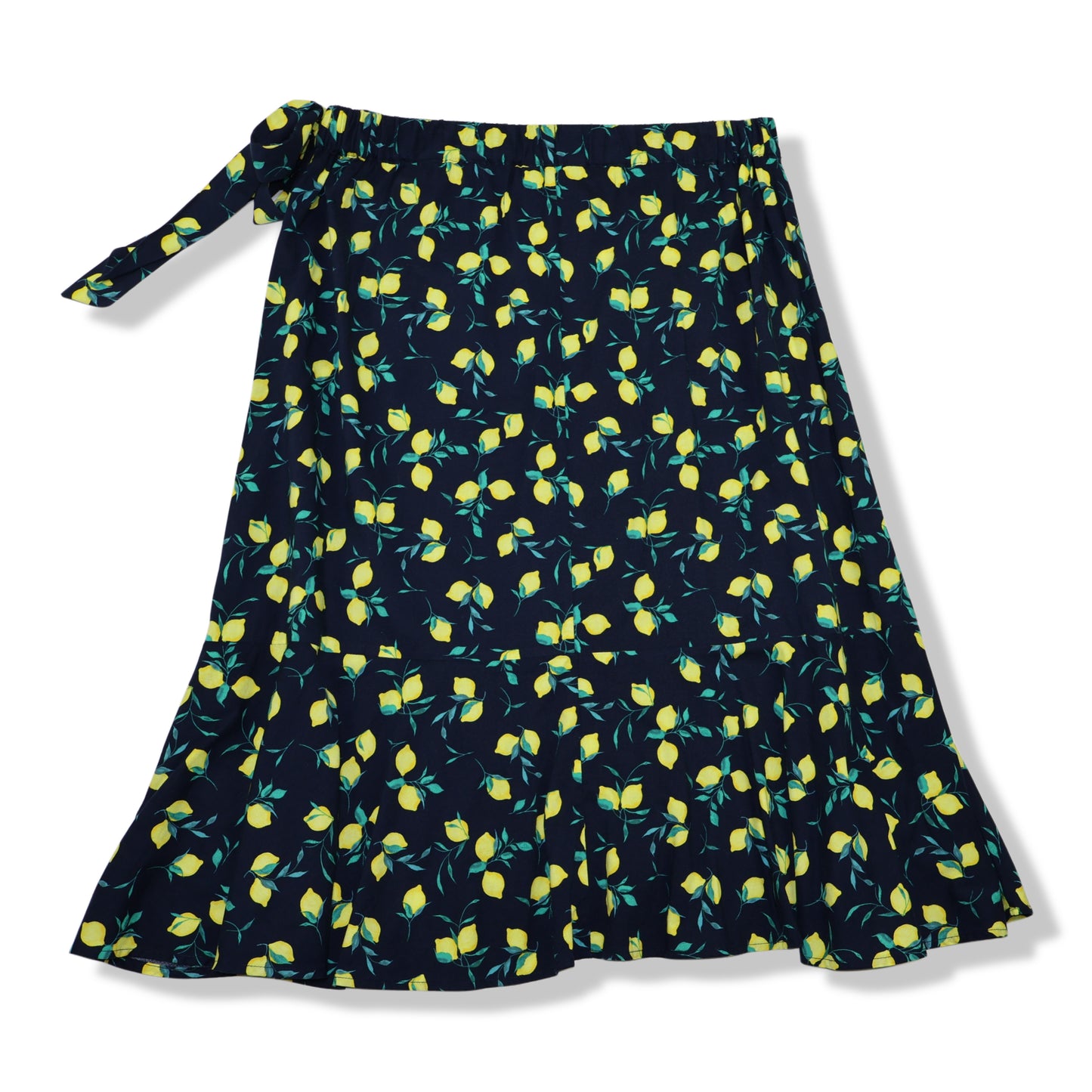 FALDA CRUZADA CON ESTAMPADO DE LIMONES | BANANA REPUBLIC | TALLA 12