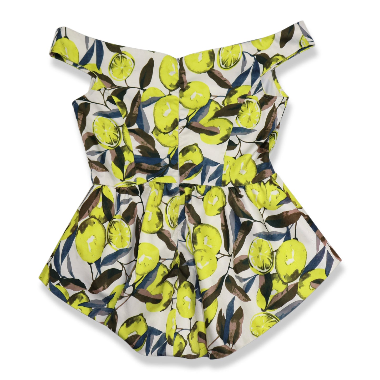 TOP PEPLUM CON ESTAMPADO DE LIMONES | MUSTARD SEED | TALLA XS