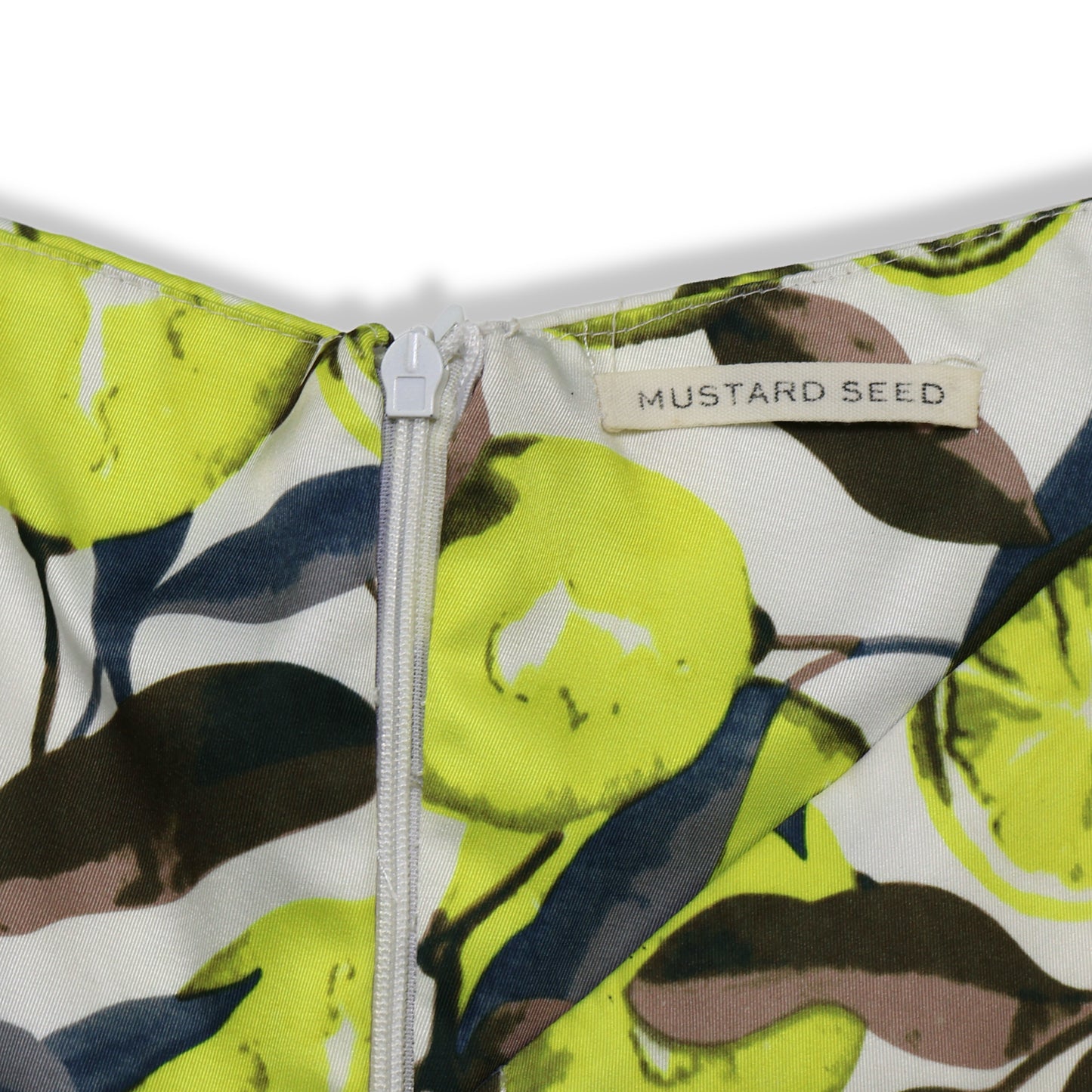 TOP PEPLUM CON ESTAMPADO DE LIMONES | MUSTARD SEED | TALLA XS
