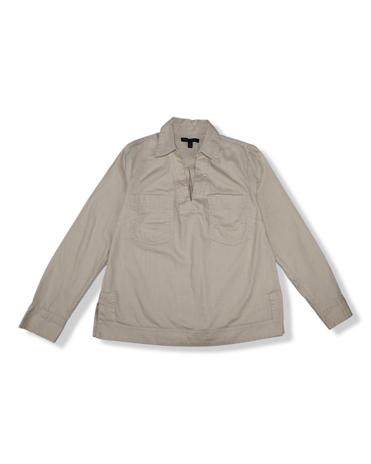 NUEVA CON ETIQUIETA | CAMISA TIPO UTILITY BEIGE | BANANA REPUBLIC | TALLA S (Oversize)