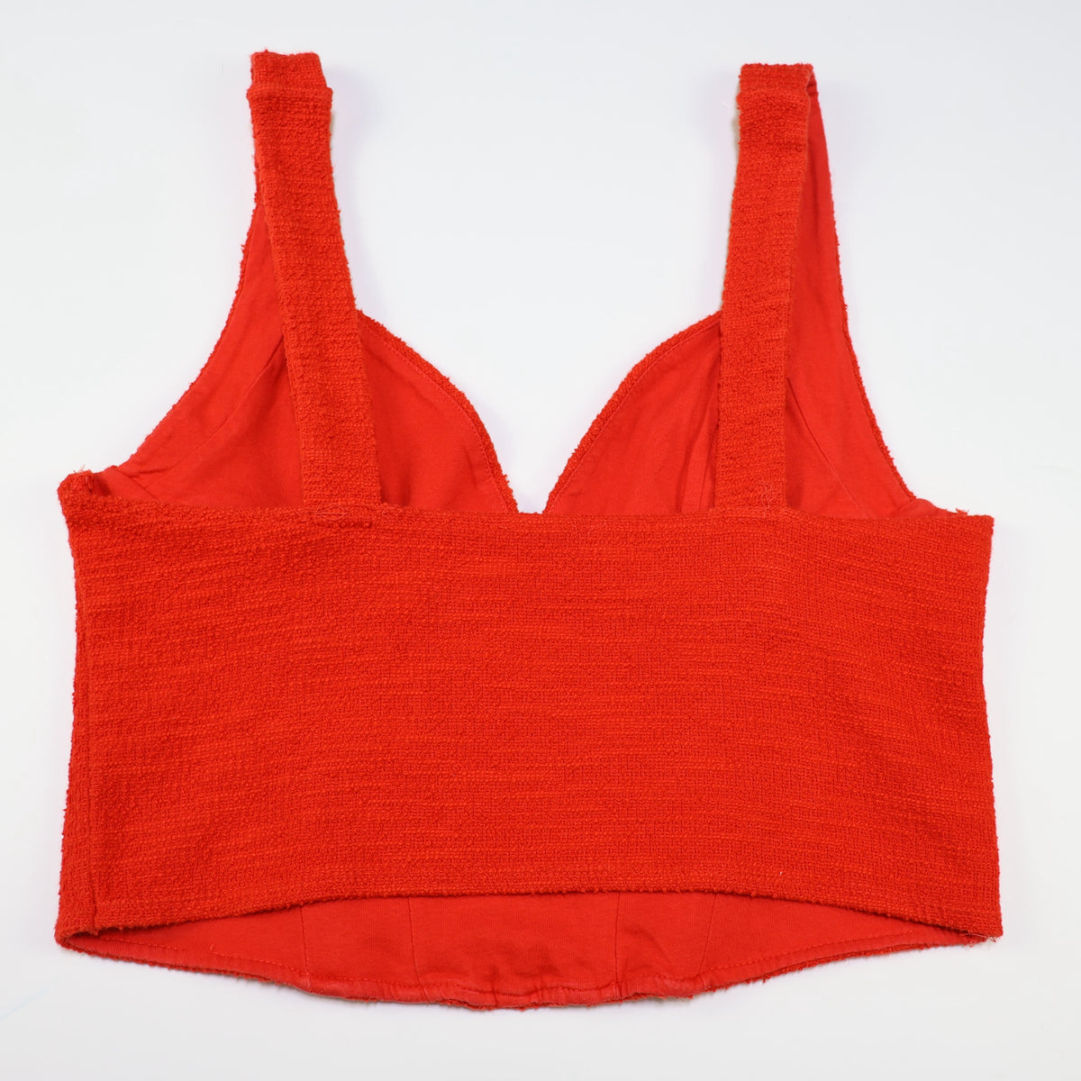 TOP TIPO CORSET ROJO TEXTURIZADO | ZARA | TALLA L