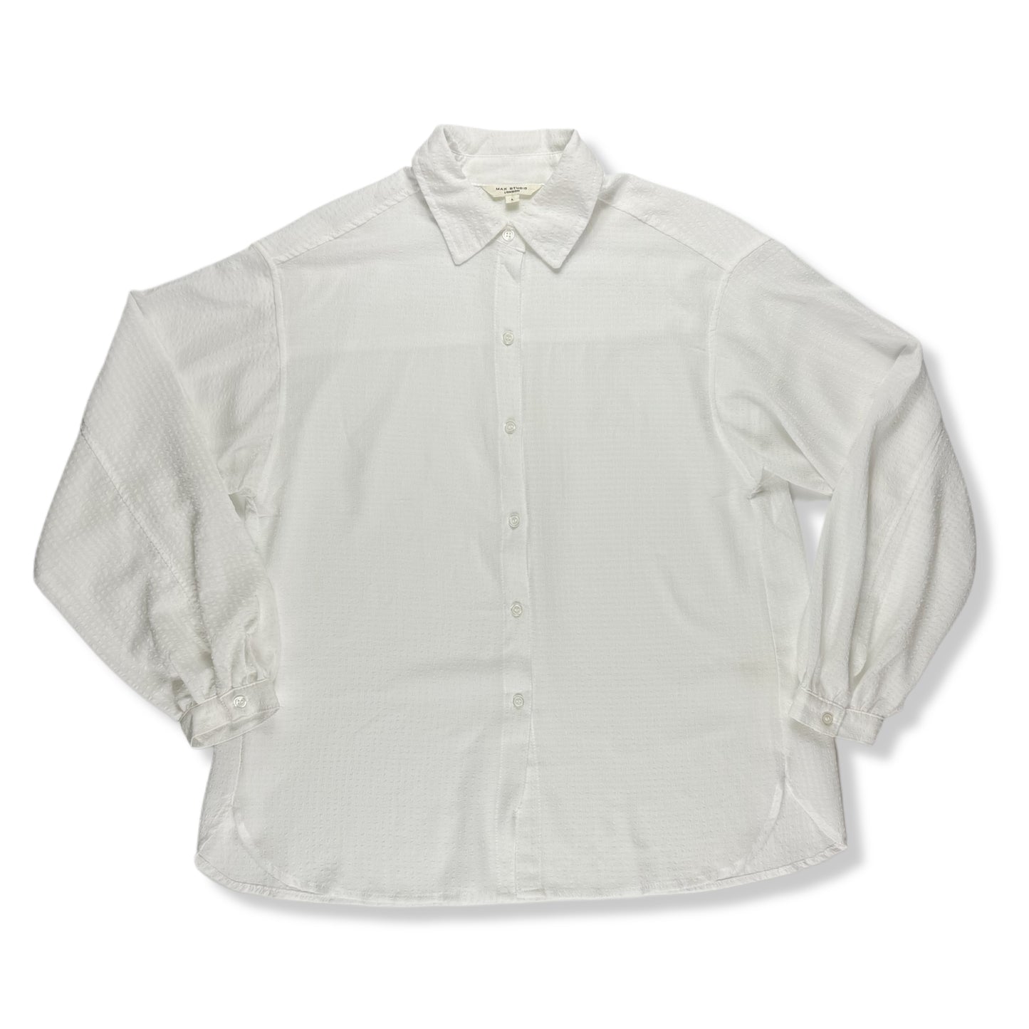 CAMISA BLANCA CON MANGAS ABULLONADAS | MAX STUDIO LONDON | TALLA L