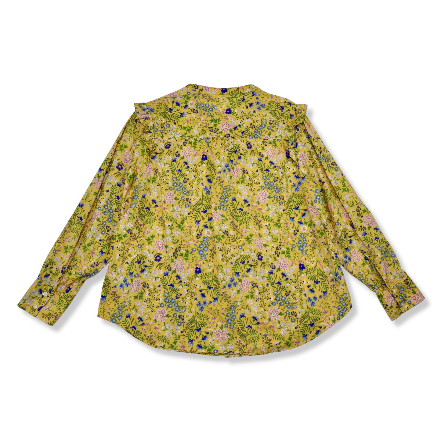 BLUSA AMARILLA CON ESTAMPADO FLORAL DE MANGAS LARGAS | OLD NAVY | TALLA XL