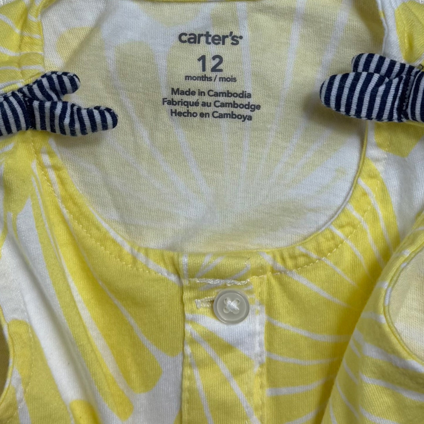 TOP AMARILLO PARA BEBÉS | CARTER’S | TALLA 12M