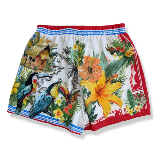 SHORT CON ESTAMPADO TROPICAL | TALLA M